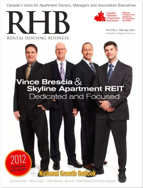 RHB Cover. Vince Brescia & Skyline Apartment REIT - Dedicated and Focused